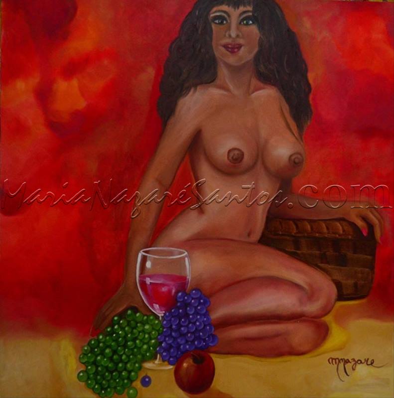 <b>Cod.: </b> 101, <b>Title:</b> The Goddess of Grapes, <b>Dimencion:</b> 40 x 40 in, <b>Year:</b> 2010, <b>Technical:</b> oil on canvas, <b>Status:</b> Available