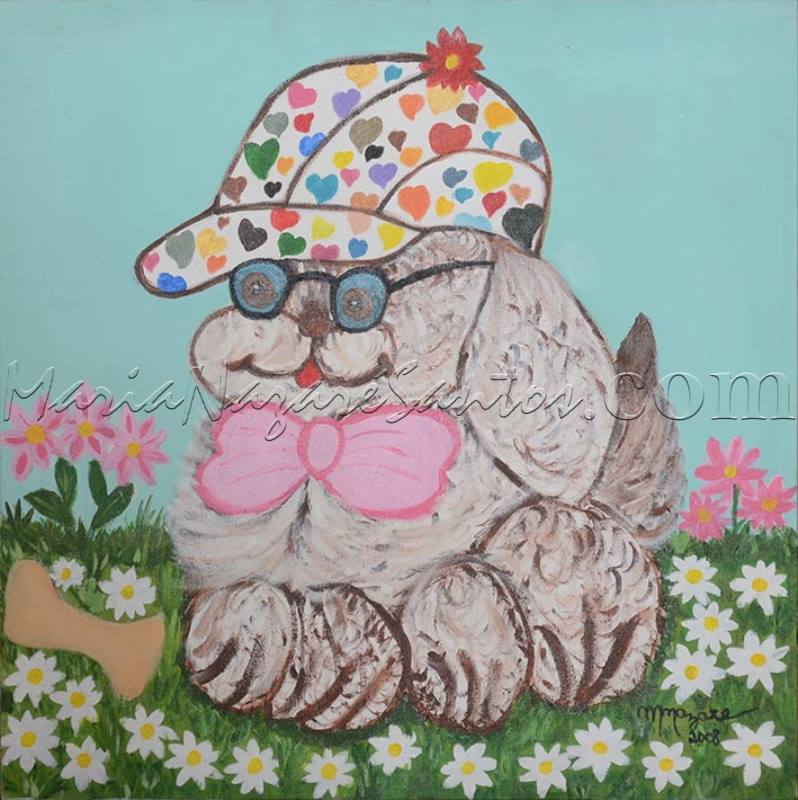 <b>Cod.: </b> 161, <b>Title:</b> Bashful, <b>Dimension:</b> 20 x 20 in, <b>Year:</b> 2008, <b>Technical:</b> acrylic on canvas, <b>Status:</b> Available