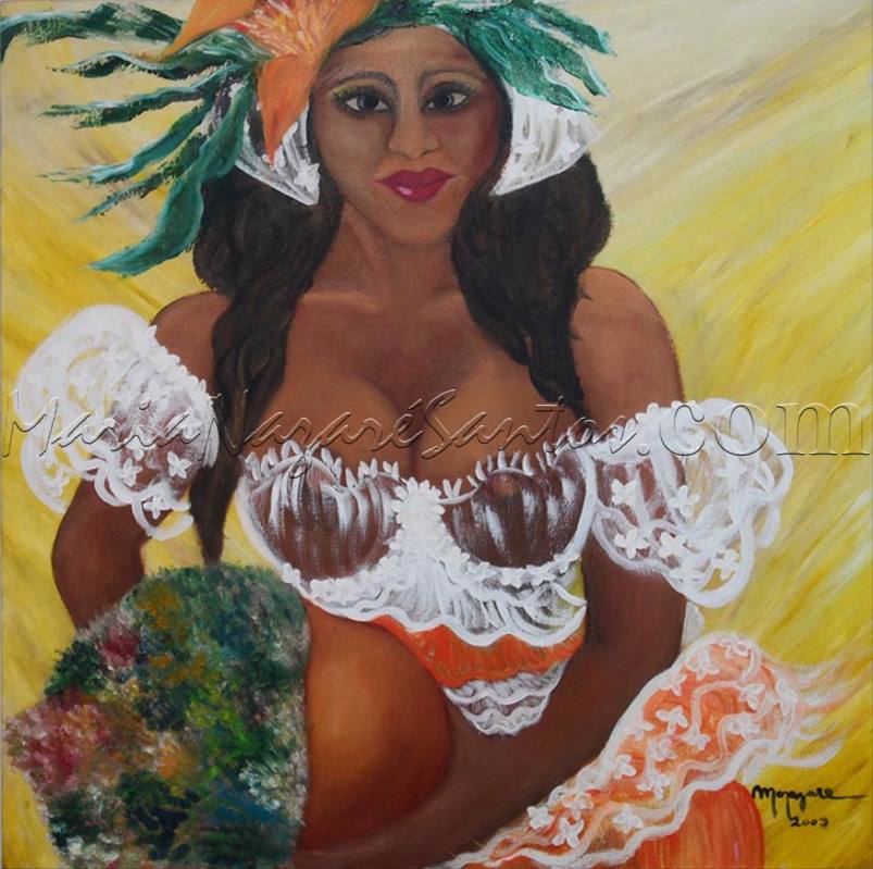 <b>Cod.: </b> 194, <b>Title:</b> Brazilian woman, <b>Dimencion:</b> 28 x 28 in, <b>Year:</b> 2009, <b>Technical:</b> oil on canvas, <b>Status:</b> Available