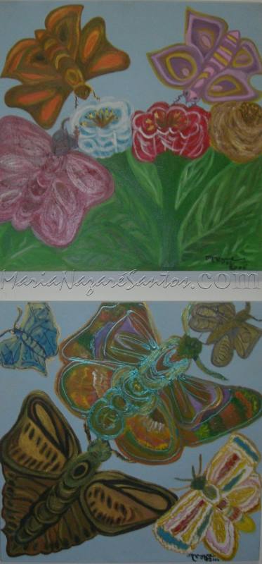 <b>Cod.: </b> 436, <b>Title:</b> Butterfly Charm, <b>Dimension:</b> 39x19.5 (in), <b>Year:</b> 2006, <b>Technical:</b> oil on screen, <b>Status:</b> Avaliable