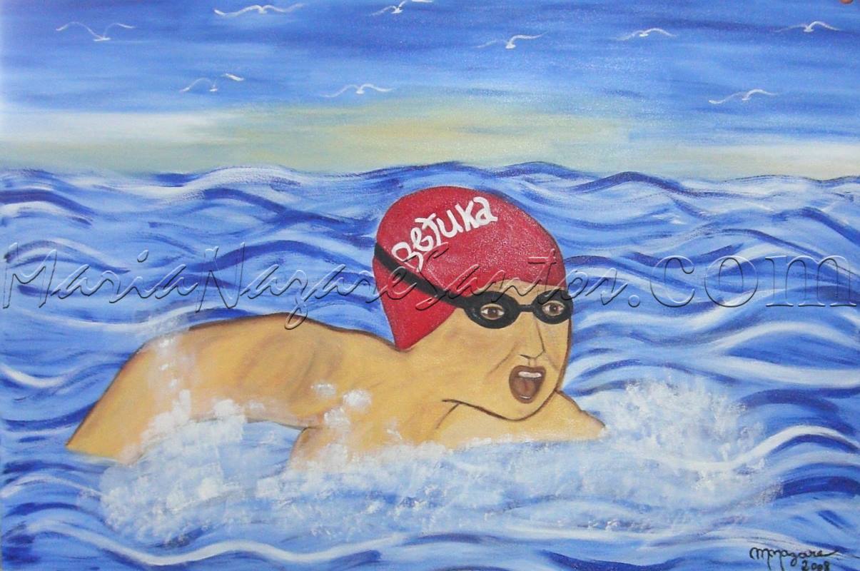 <b>Cod.: </b> 560, <b>Title:</b> Betuka (The Athlete  Souza,  Alberto José de), <b>Year:</b> 2008, <b>Technical:</b> Giclee on Canvas, <b>Status:</b> Avaliable