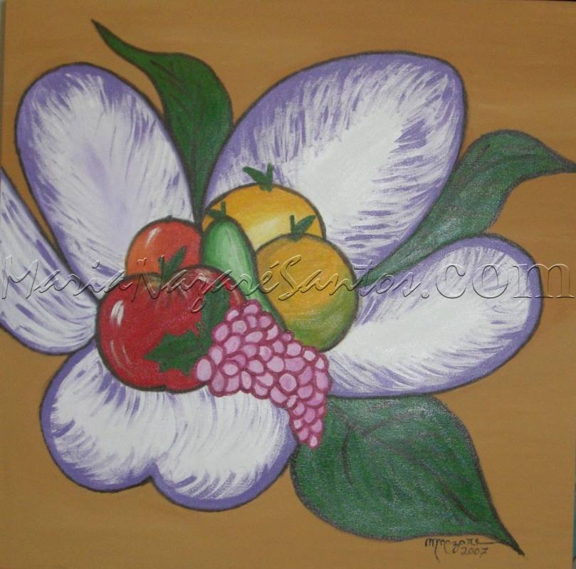 <b>Cod.: </b> 568, <b>Title:</b> Fruits For You, <b>Dimension:</b> 23 x 23 in, <b>Year:</b> 2007, <b>Technical:</b> acrylic on canvas, <b>Status:</b> Available