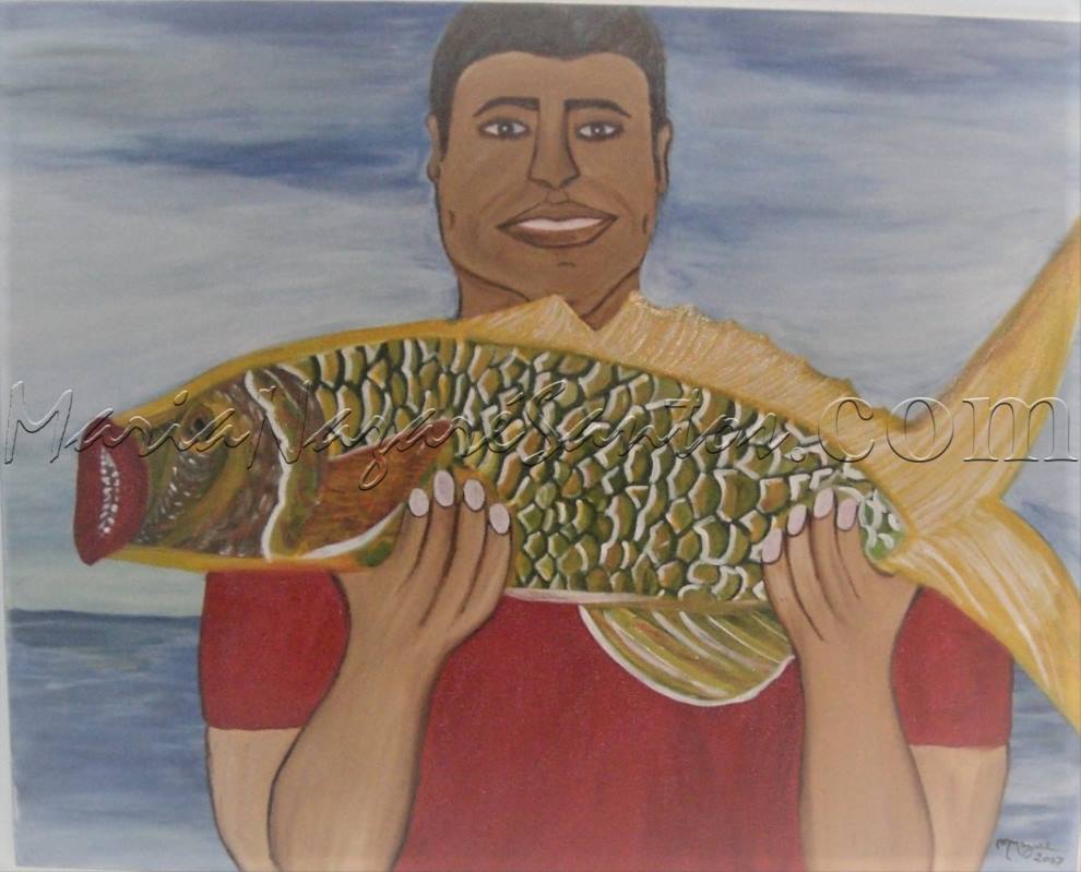 <b>Cod.: </b> 694, <b>Title:</b> The Fisherman, <b>Year:</b> 2007, <b>Technical:</b> Giclee on Canvas, <b>Status:</b> Available