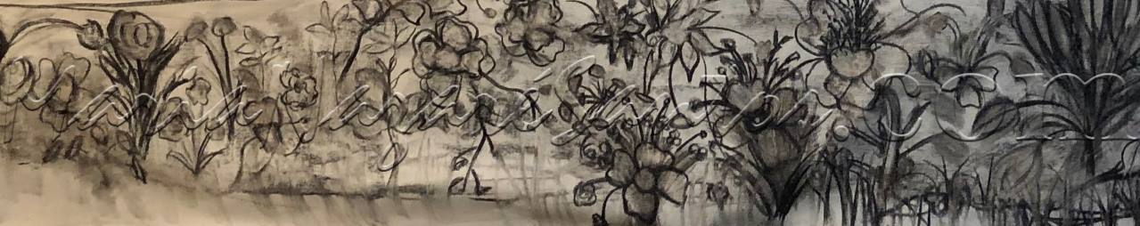 <b>Cod.: </b> 948, <b>Title:</b> Black Flowers 2, <b>Year:</b> 2020, <b>Technical:</b> giclee    charcoal   with fixer on Canvas, <b>Status:</b> Avaliable